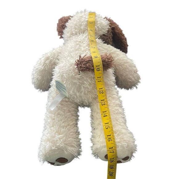 Build A Bear Kids White Brown Spot Fuzzy Puppy Dog Stuffed Animal Plush OS - Picture 3 of 7